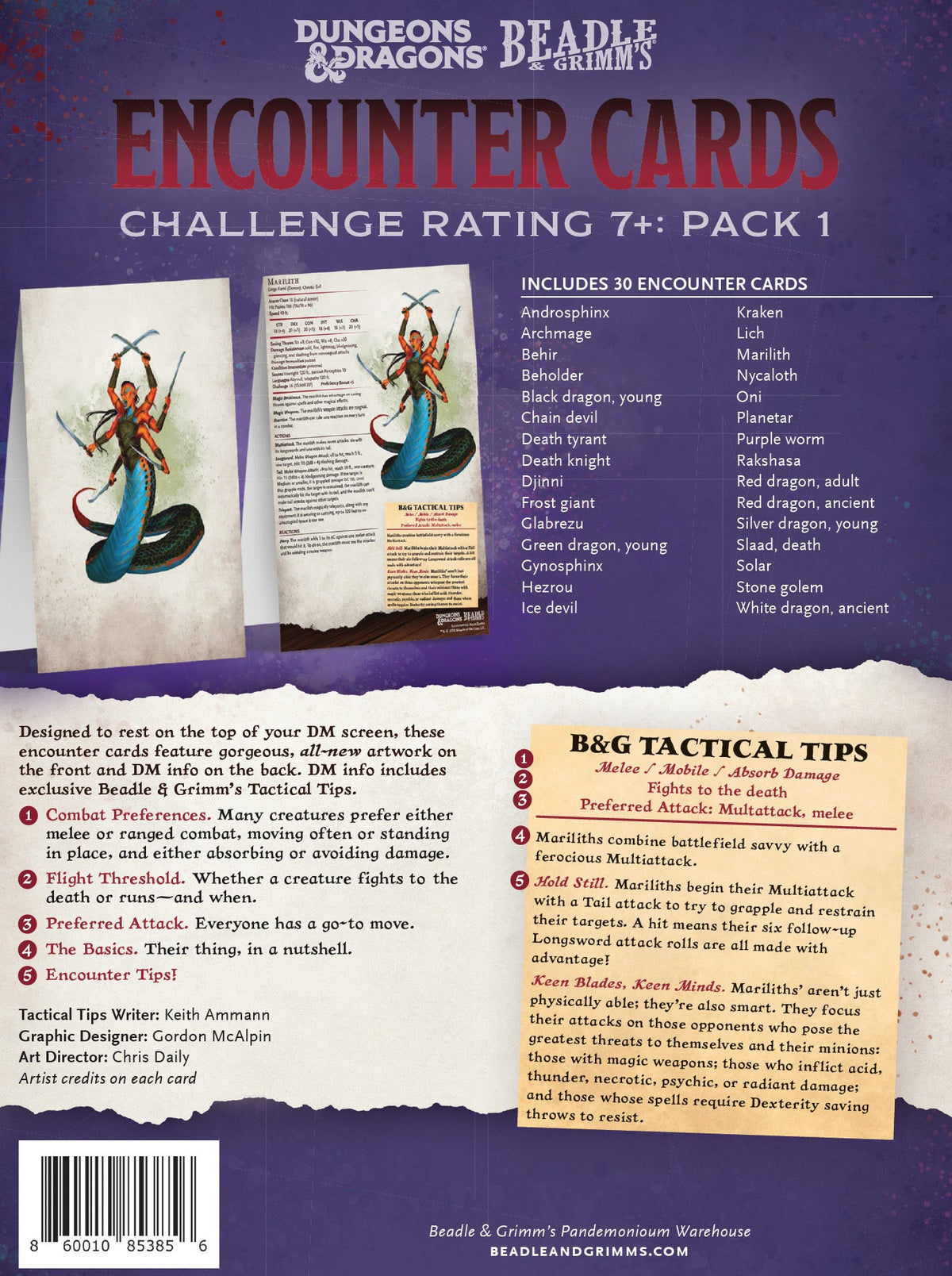 Encounter Cards (D&amp;D) - Challenge Rating 7+ PACK 1