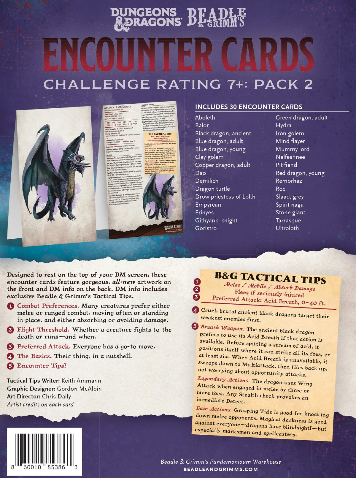 Encounter Cards (D&amp;D) - Challenge Rating 7+ PACK 1