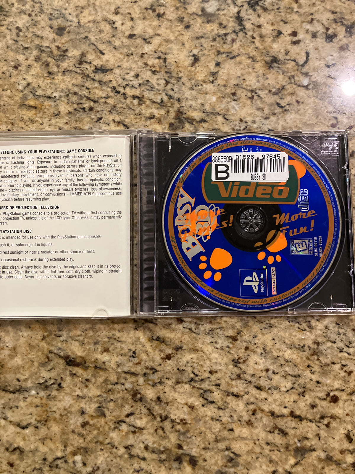 Bubsy 3D (PS1) - no manual