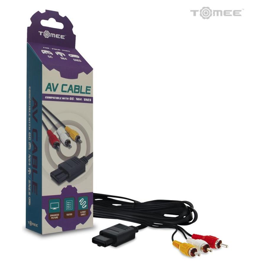 AV Composite Cable For Nintendo SNES / N64 / GameCube (Tomee)