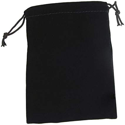 Velour Dice Bag (Small): Black